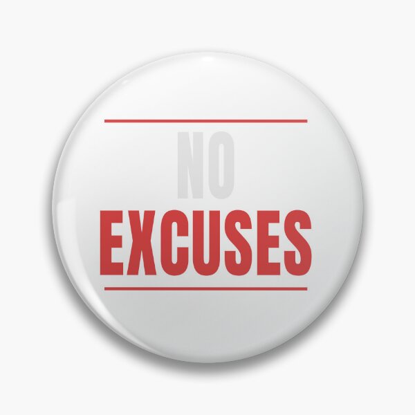 Item preview, No Excuses Bold Typography Design designed and sold by HeartAndArtShop.