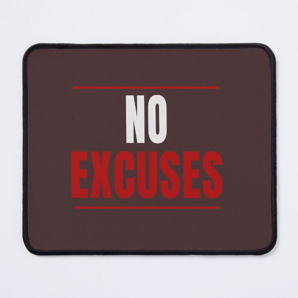 Item preview, No Excuses Bold Typography Design designed and sold by HeartAndArtShop.