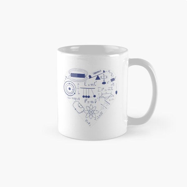 Item preview, Blue & white STEM Physics science heart designed and sold by Anne Londez Studio.