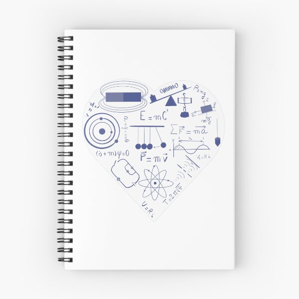Item preview, Blue & white STEM Physics science heart designed and sold by Anne Londez Studio.