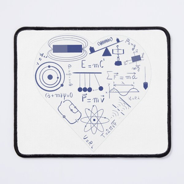 Item preview, Blue & white STEM Physics science heart designed and sold by Anne Londez Studio.
