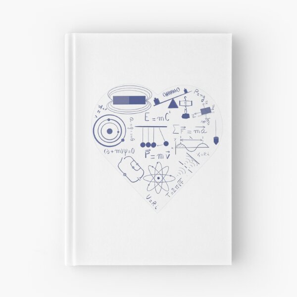 Item preview, Blue & white STEM Physics science heart designed and sold by Anne Londez Studio.