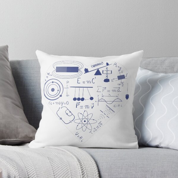 Item preview, Blue & white STEM Physics science heart designed and sold by Anne Londez Studio.