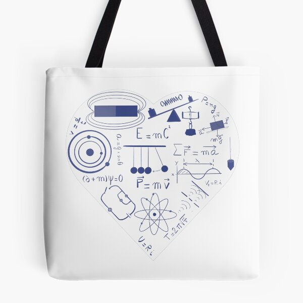 Item preview, Blue & white STEM Physics science heart designed and sold by Anne Londez Studio.