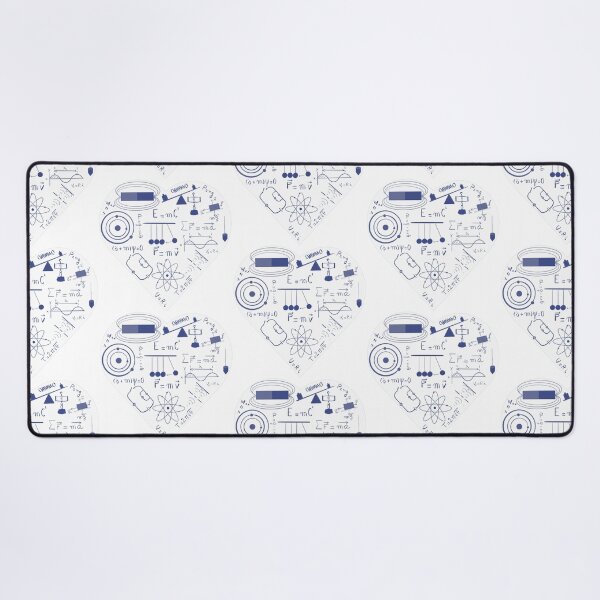 Item preview, Blue & white STEM Physics science heart designed and sold by Anne Londez Studio.