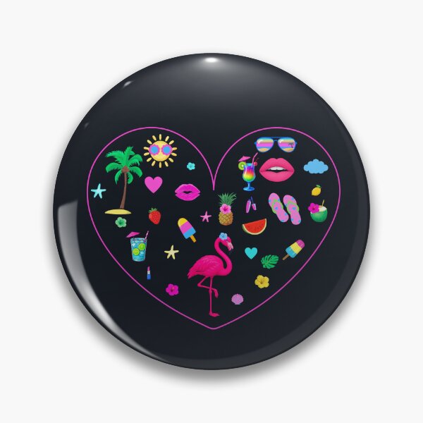 Item preview, Tropical Flamingo Summer Heart designed and sold by Aimetoi.