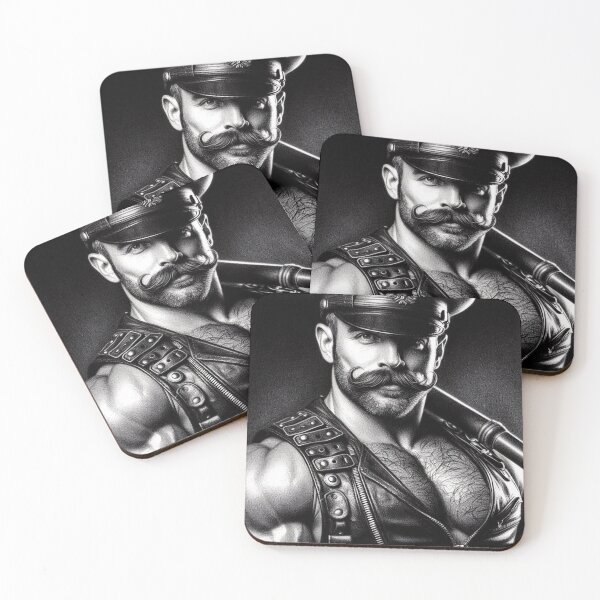 Item preview, Gay Leather Daddy Sir Dom Defiant Currency Tom of Finland Tribute Gay Pride Graphic Design designed and sold by ItsAKinkThing.