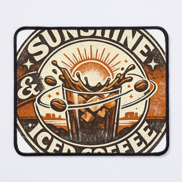 Item preview, Sunshine & Iced Coffee Retro Motel Sign designed and sold by KlyvoraPrints.