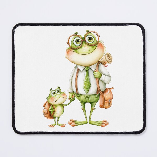 Item preview, Cute Frog Teacher With Young Student Back to School designed and sold by VikArt7.