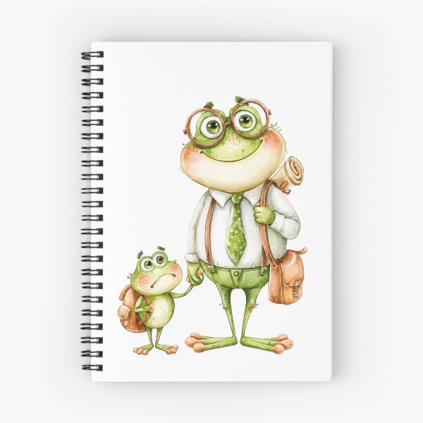 Item preview, Cute Frog Teacher With Young Student Back to School designed and sold by VikArt7.