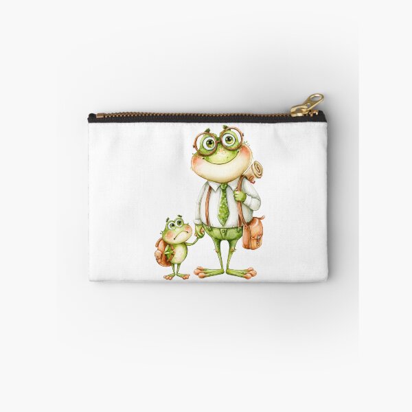 Item preview, Cute Frog Teacher With Young Student Back to School designed and sold by VikArt7.