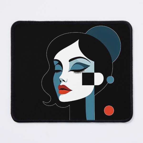 Item preview, Woman with Red Lips Abstract Art Poster designed and sold by Museum Of Non-Existing Art.