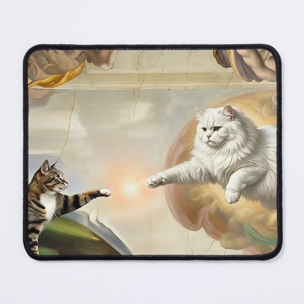 Item preview, Cat Creation of Adam: Michelpurrgelo's Furry Masterpiece designed and sold by ToxicInkArt.
