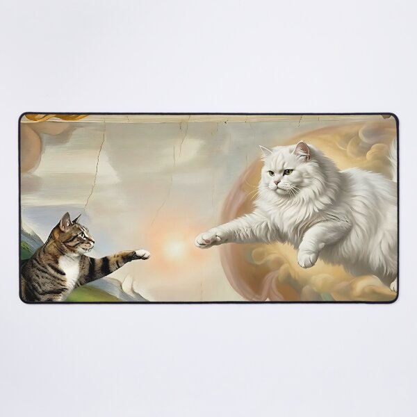 Item preview, Cat Creation of Adam: Michelpurrgelo's Furry Masterpiece designed and sold by ToxicInkArt.