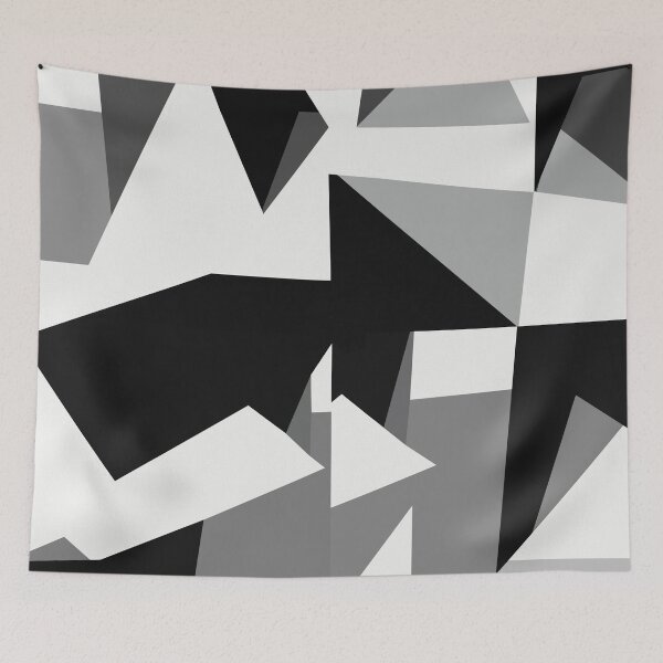 Item preview, Modern Black And Grey Geometric Fragment Pattern designed and sold by Little  Dean.