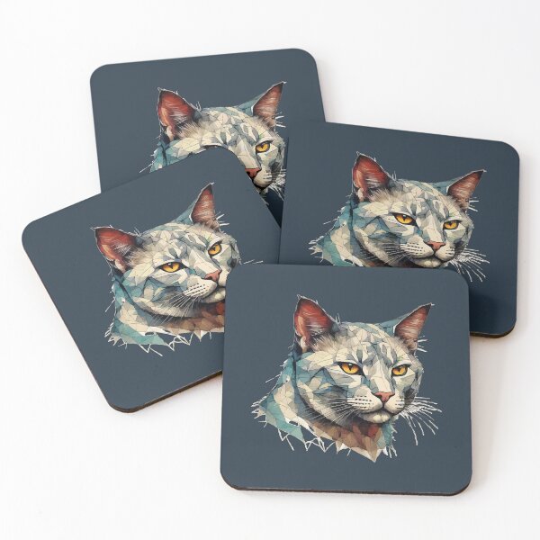 Item preview, Geometric Bengal Cat - Modern Pet Art designed and sold by Tklezardesigns.