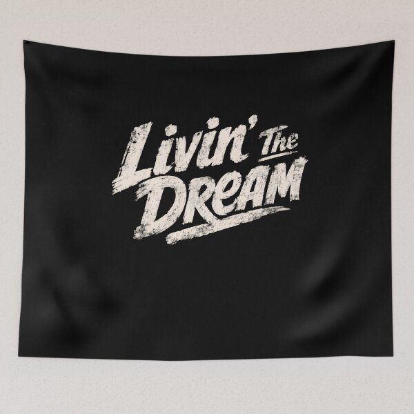 Item preview, Livin' The Dream Motivation Aspiration Entrepreneur Mindset designed and sold by RetroMini2026.