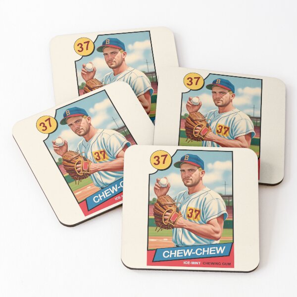 Item preview, Retro Baseball Card with Blond Pitcher- Chew-Chew designed and sold by Museum Of Non-Existing Art.