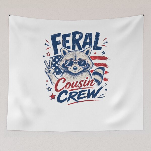 Item preview, Feral Cousin Crew Wild Raccoon Family Reunion American designed and sold by HumansStuck12.