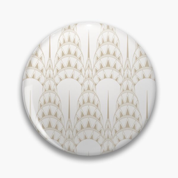 Item preview, Rascadores Chrysler Art Déco Beige designed and sold by Pinkdeer Designs.