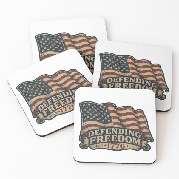 Item preview, Defending Freedom Since 1776 Patriotic American Flag Shirt designed and sold by BeardWave.