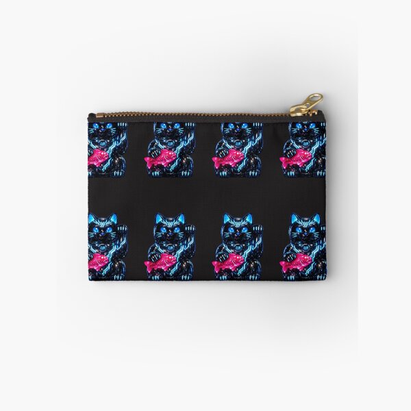 Item preview, Cyberpunk Obsidian Maneki‑Neko – Neon Lucky Cat designed and sold by Neo Tokio.