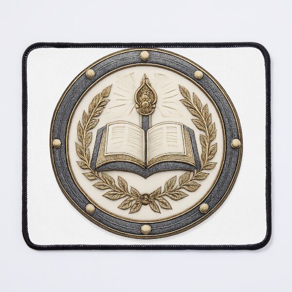 Item preview, Heritage Scholar | Vintage Classic Academic Crest Badge Design designed and sold by SilkBrushDreams.
