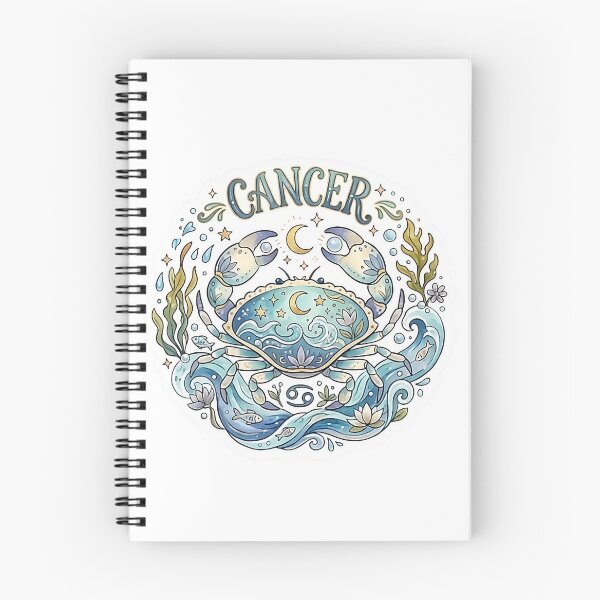 Item preview, Vintage Cancer Zodiac Crab Watercolor Art designed and sold by Zodiac Celestial Art.