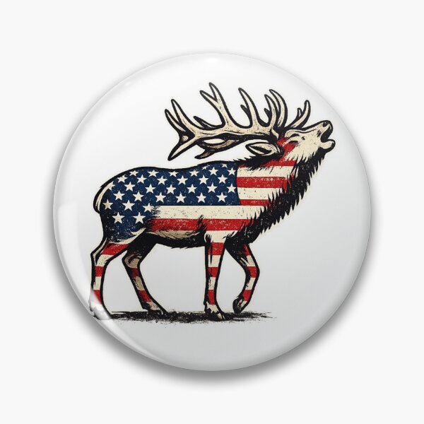 Item preview, Patriotic American Flag Elk Hunting Outdoor Design designed and sold by DjFreeq.
