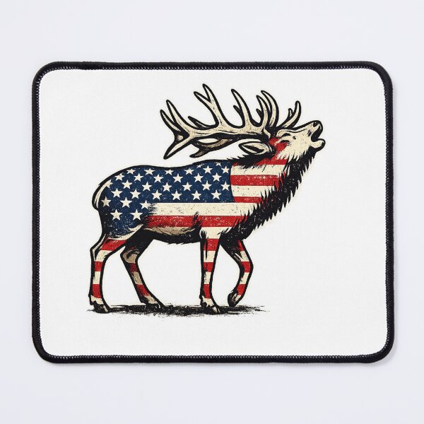 Item preview, Patriotic American Flag Elk Hunting Outdoor Design designed and sold by DjFreeq.