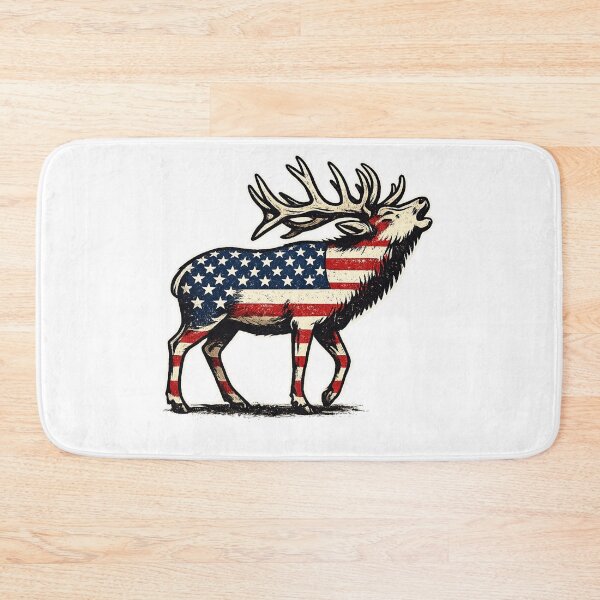 Item preview, Patriotic American Flag Elk Hunting Outdoor Design designed and sold by DjFreeq.