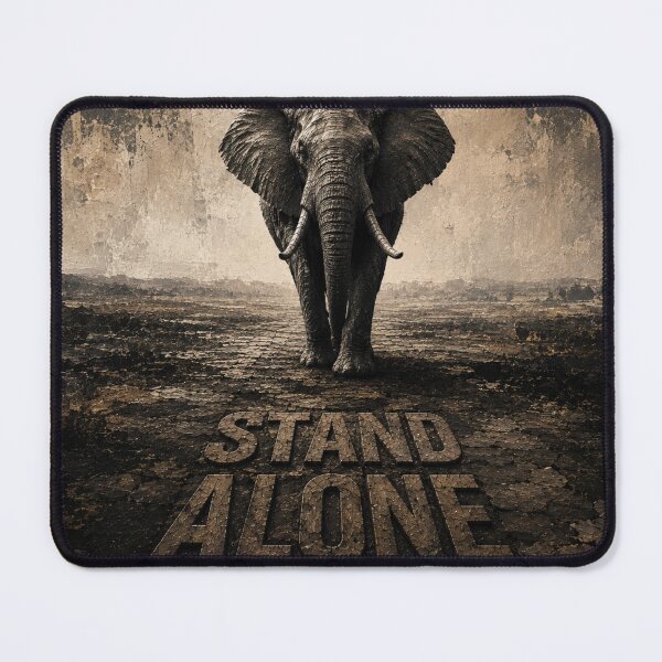 Item preview, Stand Alone Elephant Minimalist Canvas Print designed and sold by SavannaStrikes.