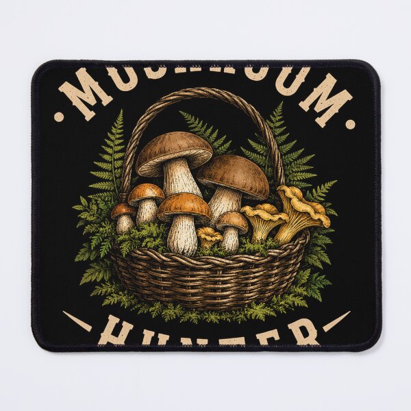 Item preview, Mushroom hunter retro illustration. designed and sold by Giewont.