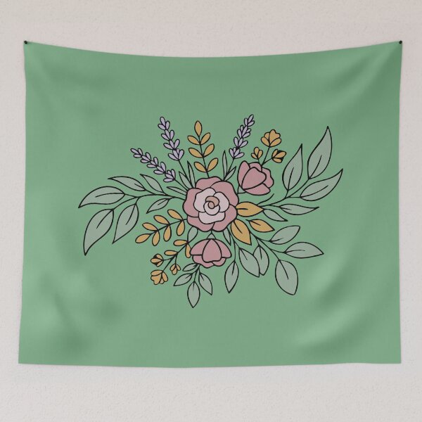 Item preview, Elegant Dusty Pink Rose and Lavender Floral Bouquet designed and sold by MADBULL7.