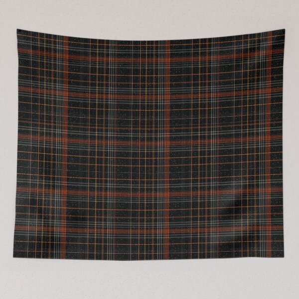 Item preview, Grunge Halloween Plaid: Dark Orange Tartan Pattern designed and sold by MoodLay.