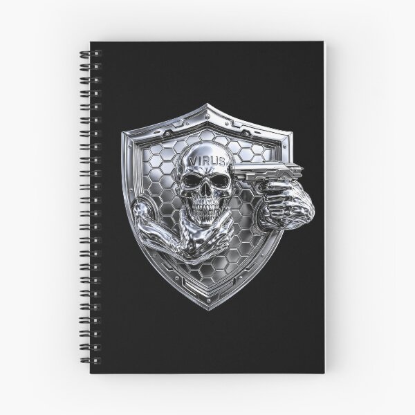 Item preview, Cyber Security Antivirus Skull Shield with Pistol designed and sold by Aimaniia666.