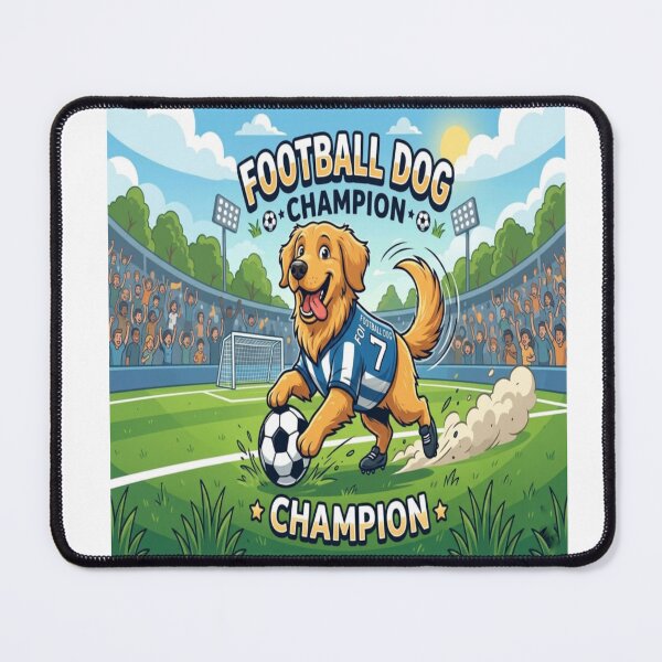 Item preview, Football Dog Champion Cartoon designed and sold by Sneh024.