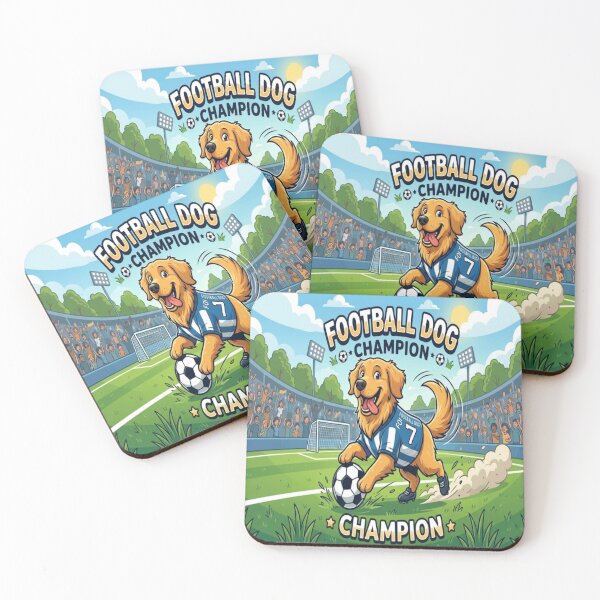 Item preview, Football Dog Champion Cartoon designed and sold by Sneh024.