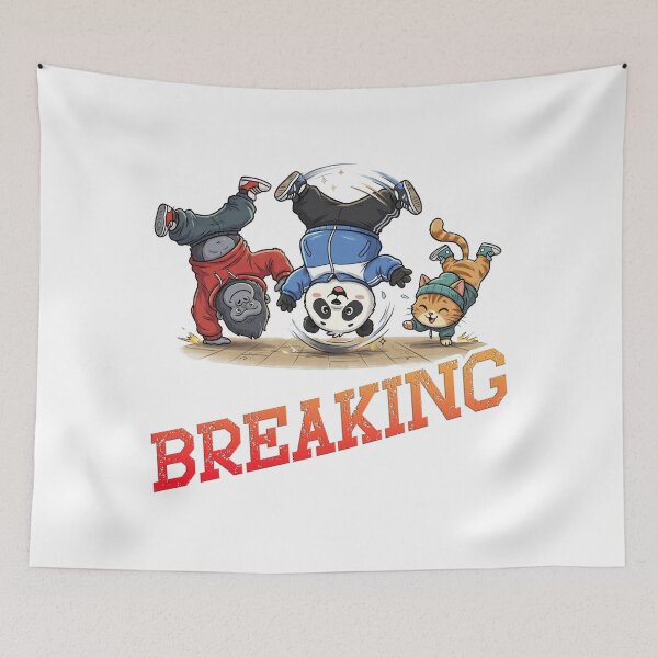Item preview, Cute Animals Breakdancing – Cute Gorilla, Panda, and Cat – designed and sold by LOVEARTDESIGN.