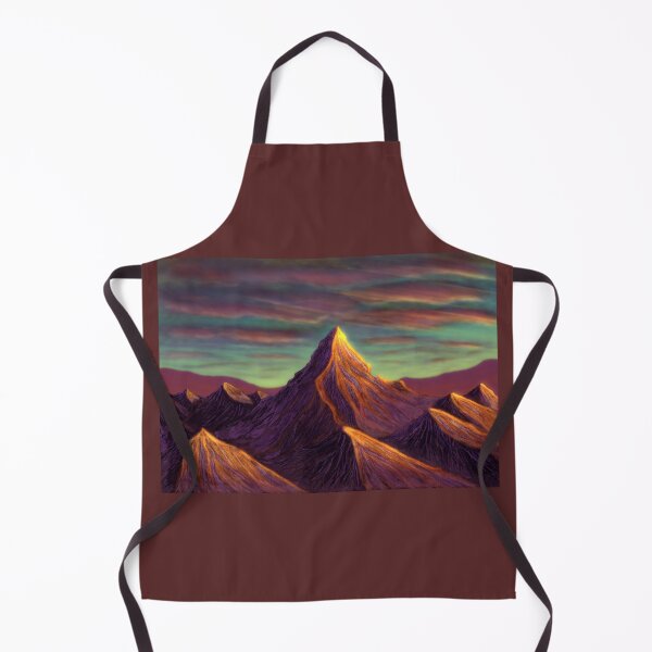 Item preview, Landscape painting of mountains and sunset designed and sold by Witseart.