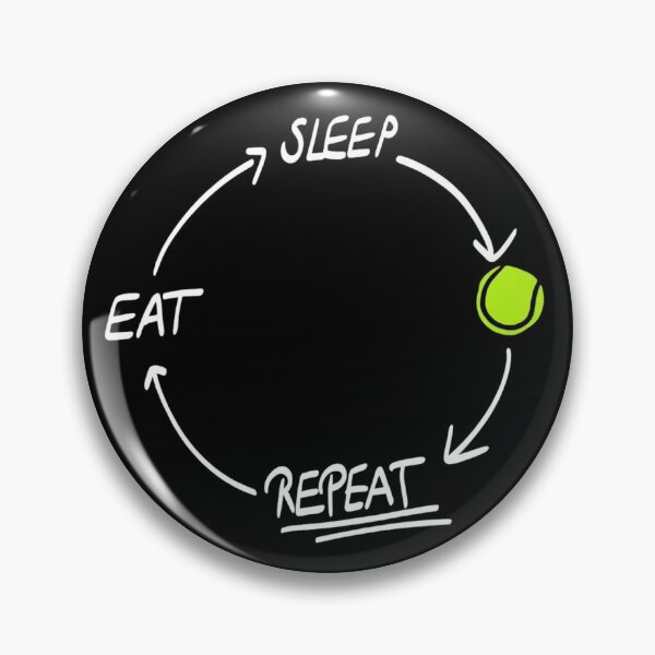 Item preview, Eat Sleep Tennis Repeat Lime Green Ball Circular Sports Graphic designed and sold by Holy-Verse.