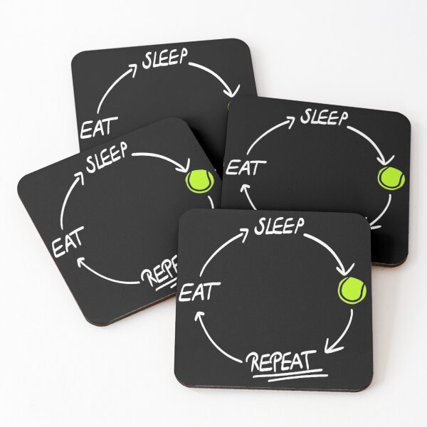 Item preview, Eat Sleep Tennis Repeat Lime Green Ball Circular Sports Graphic designed and sold by Holy-Verse.