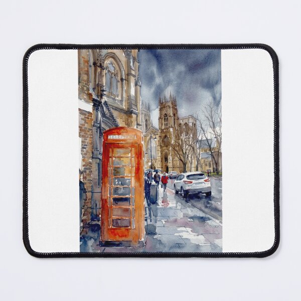 Item preview, York Minster Rainy Street Watercolor designed and sold by caracatita75.