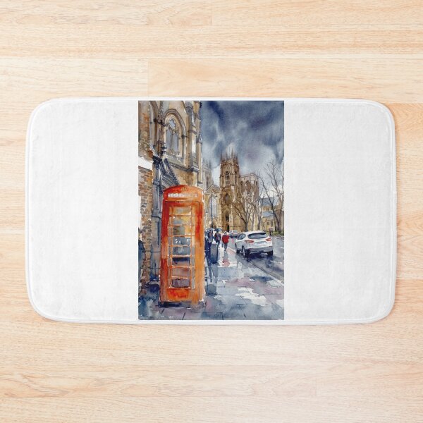 Item preview, York Minster Rainy Street Watercolor designed and sold by caracatita75.
