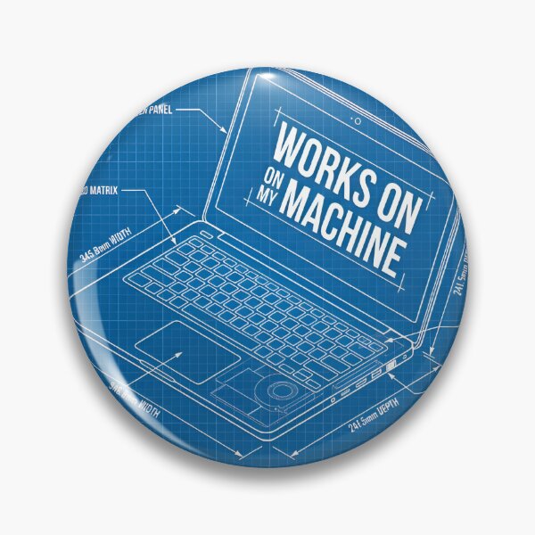 Item preview, Works On My Machine Funny Developer Technical Blueprint designed and sold by TechBro67.