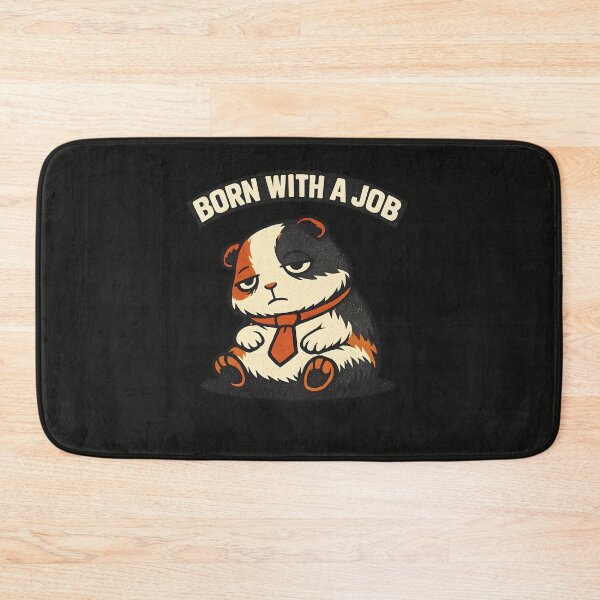 Item preview, Corporate Guinea Pig - Born With A Job | Retro Meme designed and sold by BeanToePets.
