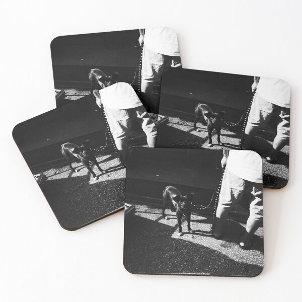 Item preview, Black Dog in Dongmyo Alley – Seoul Black and White Street Photography designed and sold by UrbanNoirMood.
