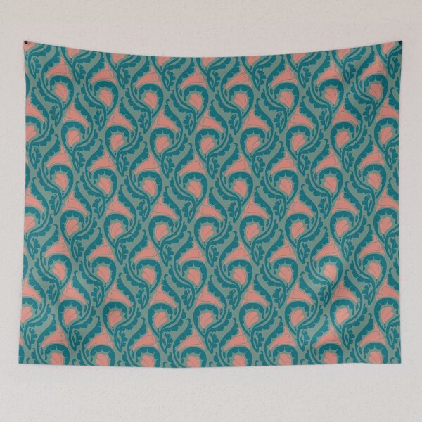 Item preview, Nouveau Abstract Floral - 6c9083 designed and sold by knitetgantt.