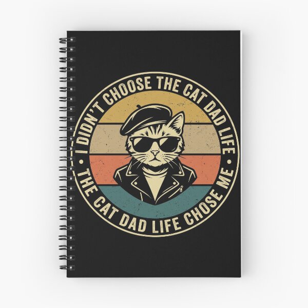 Item preview, Cat Dad Life Chose Me Retro Sunset Shirt designed and sold by TeNovaStudio.