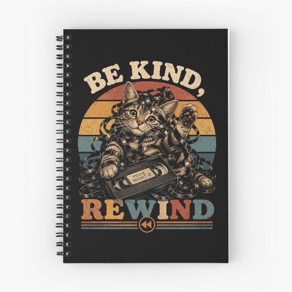Item preview, Be Kind Rewind Cat designed and sold by GhoulishGraphX.